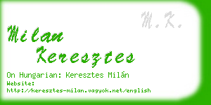 milan keresztes business card